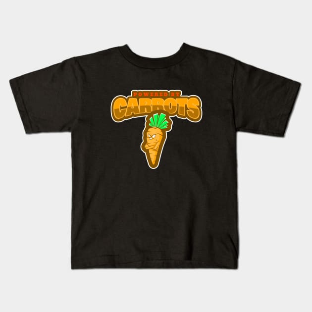 Powered By Carrots Kids T-Shirt by poc98